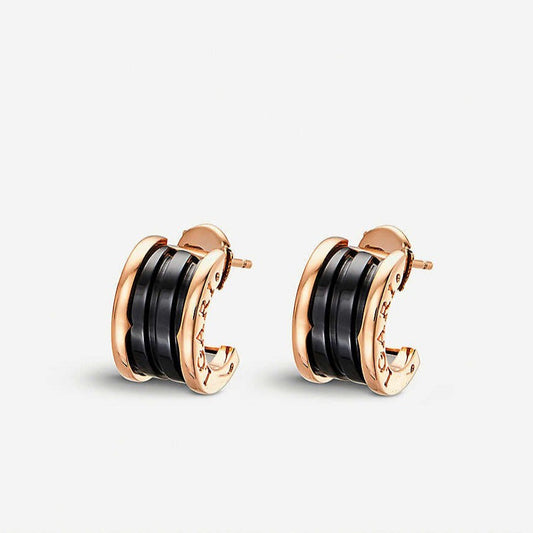 [Vellora Opalyn]ZERO 1 PINK GOLD CERAMIC EARRINGS