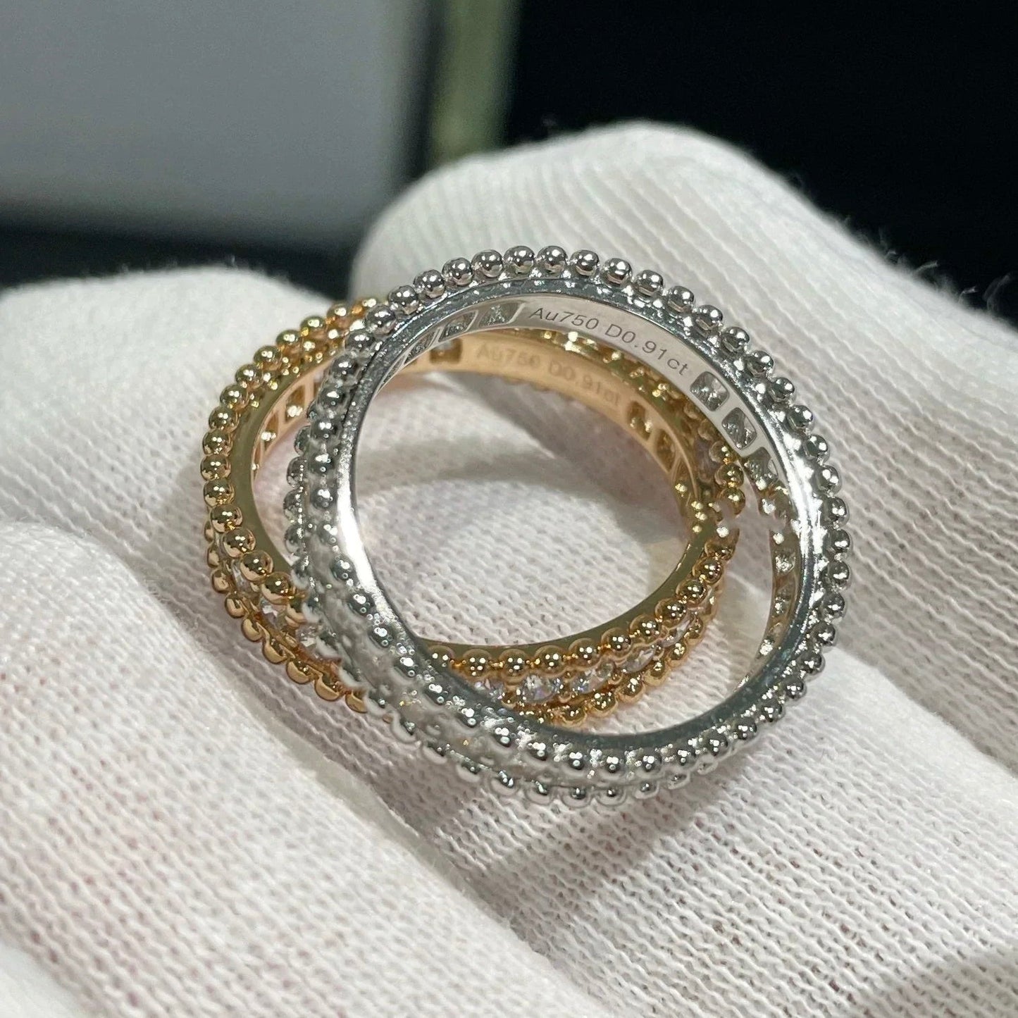 [Vellora Opalyn]PERLEE DIAMOND SILVER RING