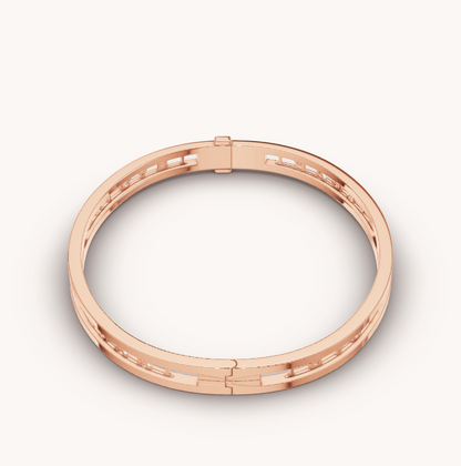 [Vellora Opalyn]ZERO 1 SPIRAL LOGO PINK GOLD BRACELET