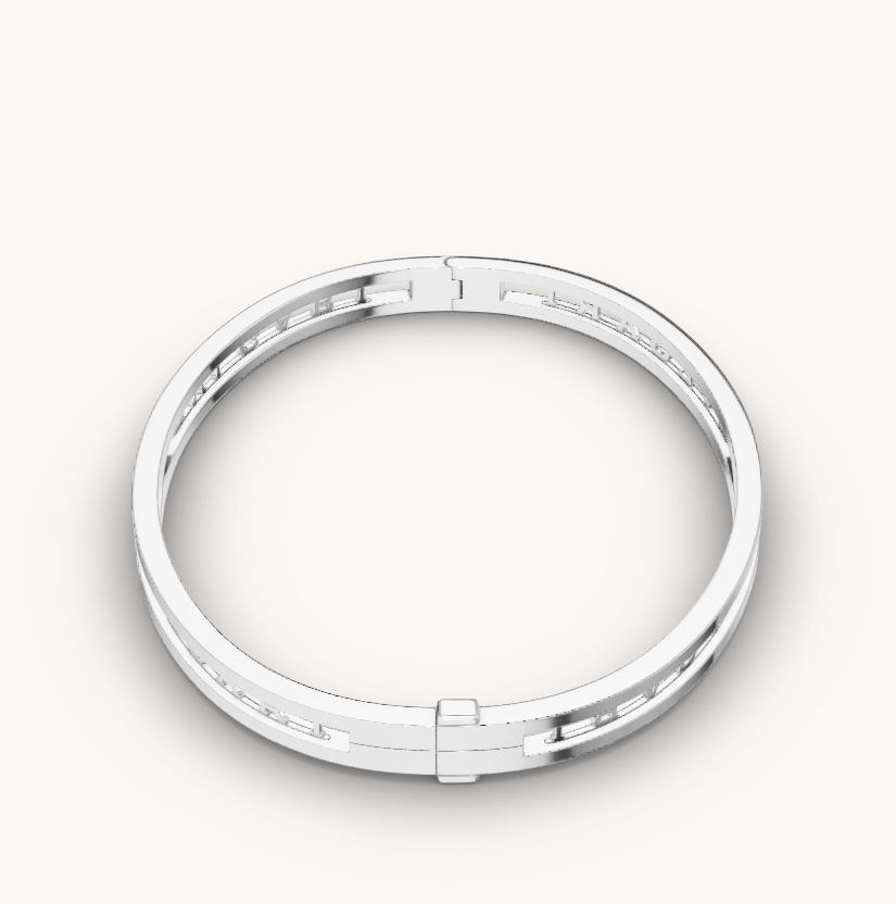 [Vellora Opalyn]ZERO 1 SPIRAL LOGO SILVER BRACELET