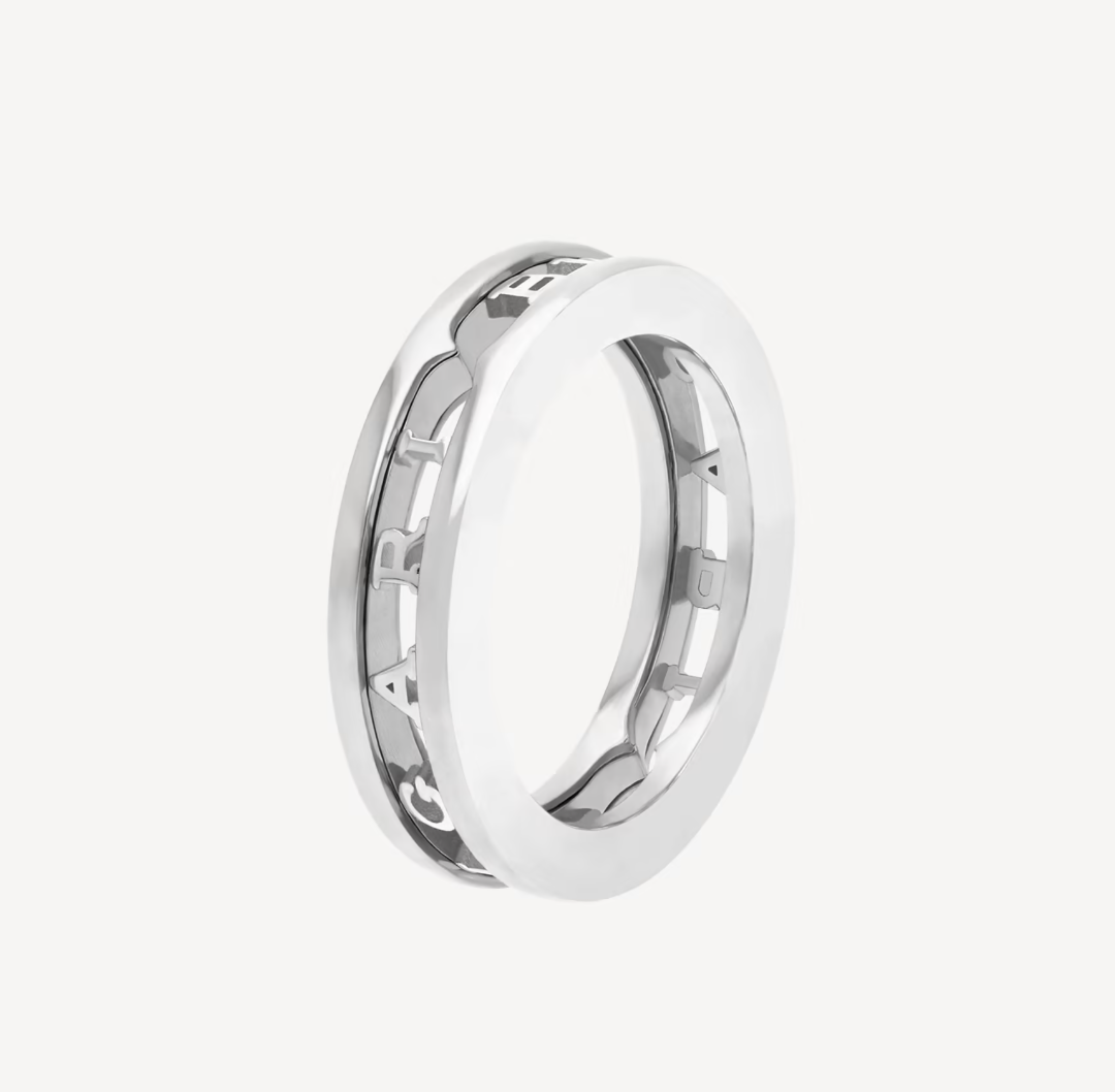 [Vellora Opalyn]ZERO 1 ONE-BAND WITH OPENWORK LOGO SPIRAL RING