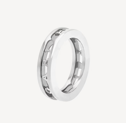 [Vellora Opalyn]ZERO 1 ONE-BAND WITH OPENWORK LOGO SPIRAL RING