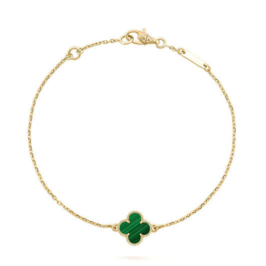 [Vellora Opalyn]CLOVER BRACELET MALACHITE 1 MOTIF