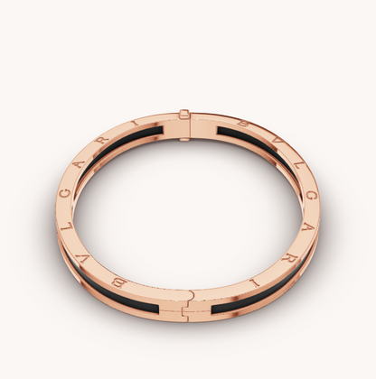 [Vellora Opalyn]ZERO 1 PINK GOLD WITH BLACK CERAMIC BRACELET