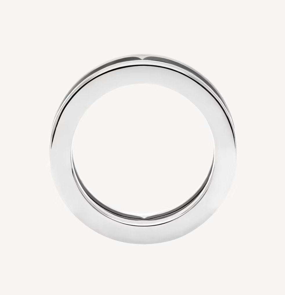 [Vellora Opalyn]ZERO 1 ONE-BAND WITH OPENWORK LOGO SPIRAL RING