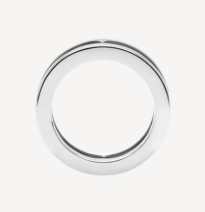 [Vellora Opalyn]ZERO 1 ONE-BAND WITH OPENWORK LOGO SPIRAL RING