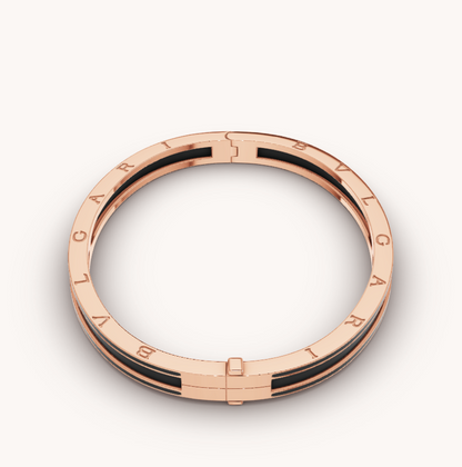 [Vellora Opalyn]ZERO 1 PINK GOLD WITH MATTE BLACK CERAMIC BRACELET