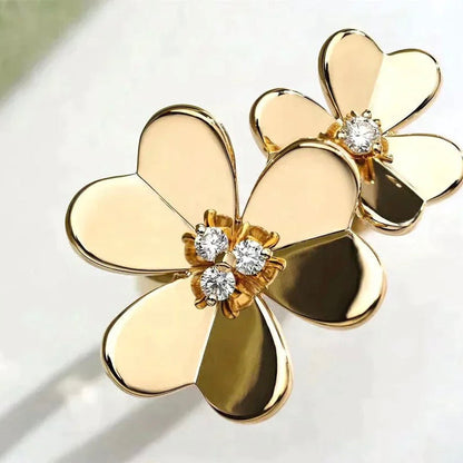 [Vellora Opalyn]CLOVER COMOS GOLD DIAMOND RING