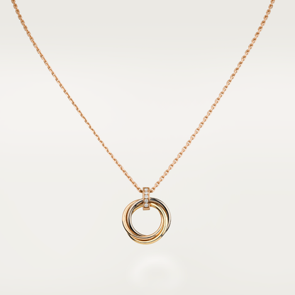 [Vellora Opalyn]TRINITY NECKLACE GOLD  DIAMONDS