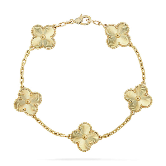 [Vellora Opalyn]CLOVER 5 FLOWERS LASER BRACELET