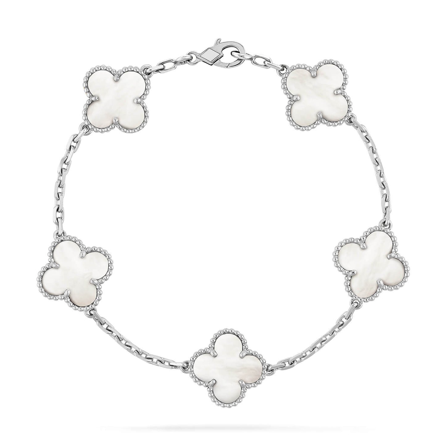 [Vellora Opalyn]CLOVER SILVER MOP 5 MOTIF BRACELET