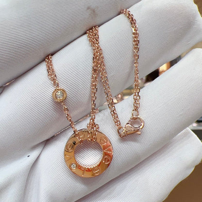 [Vellora Opalyn]LOVE NECKLACE 16MM 2 DIAMONDS