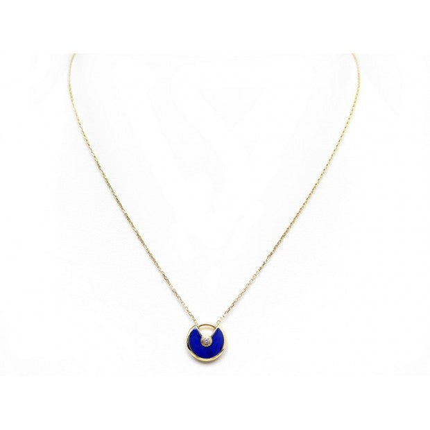 [Vellora Opalyn]AMULETTE ROSE GOLD AGATE NECKLACE