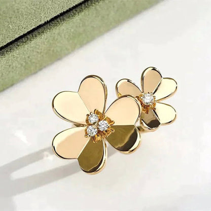 [Vellora Opalyn]CLOVER COMOS GOLD DIAMOND RING