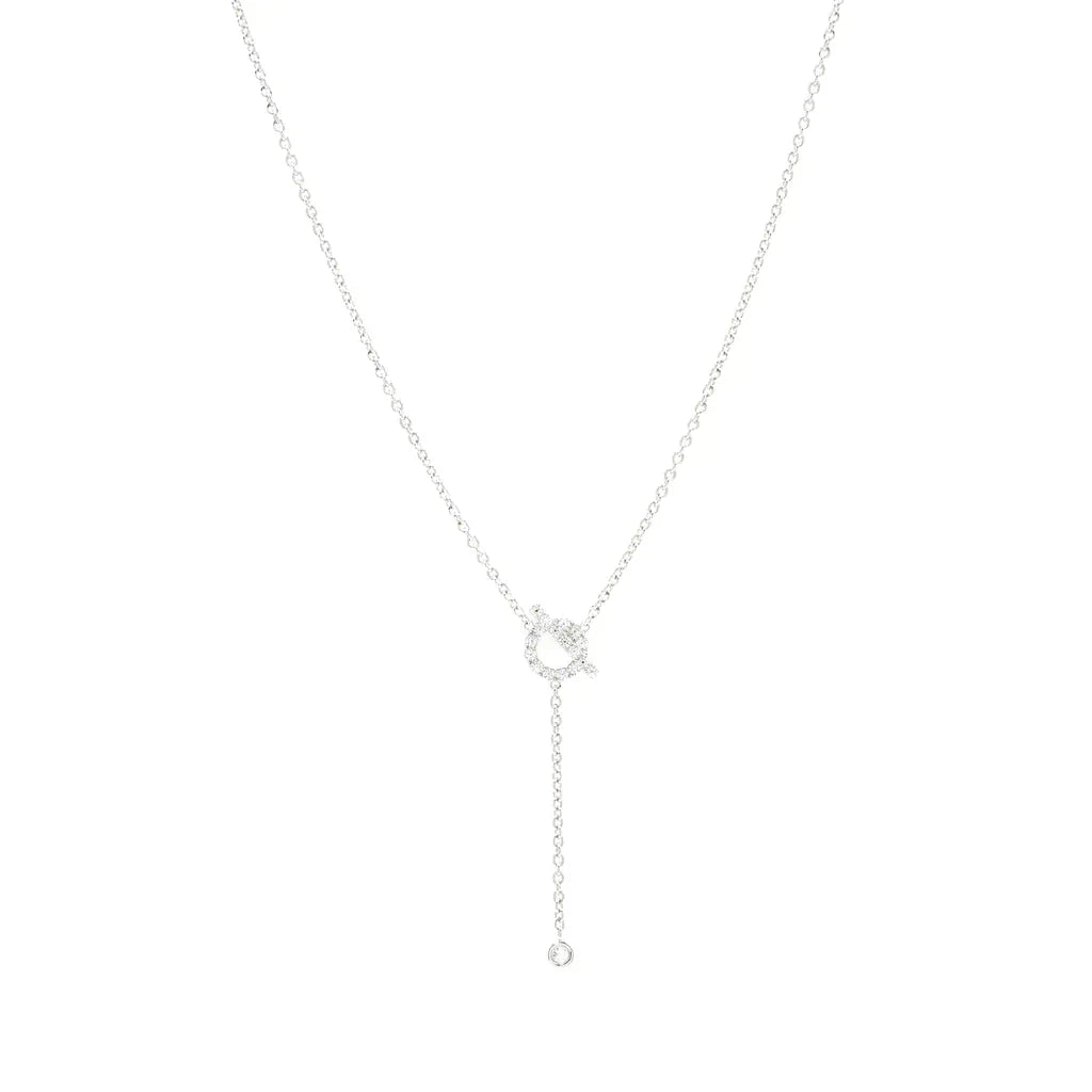 [Vellora Opalyn]FINESSE SILVER DIAMOND NECKLACE