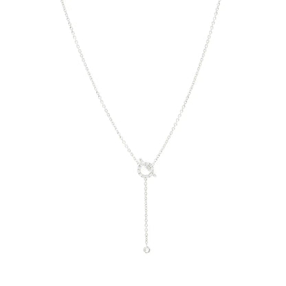 [Vellora Opalyn]FINESSE SILVER DIAMOND NECKLACE