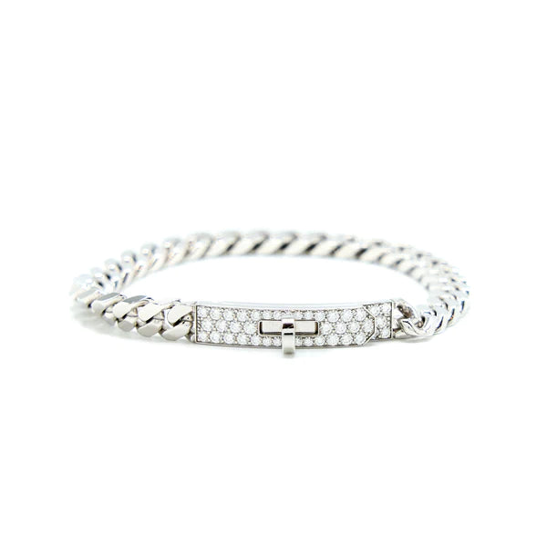 [Vellora Opalyn]KELLY CHAIN SILVER DIAMOND BRACELET