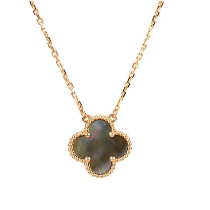[Vellora Opalyn]CLOVER 15MM  GRAY MOTHER OF PEARL NECKLACE