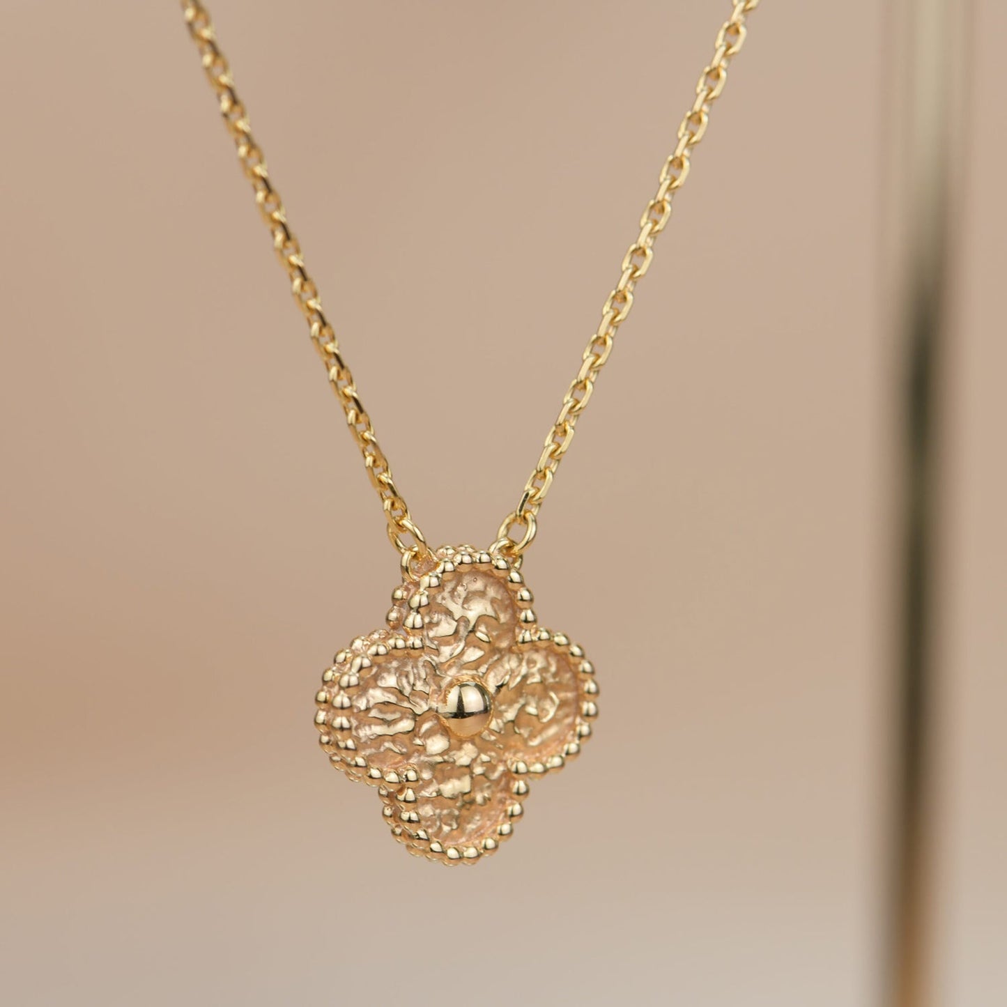 [Vellora Opalyn]CLOVER 15MM  BRONZING NECKLACE