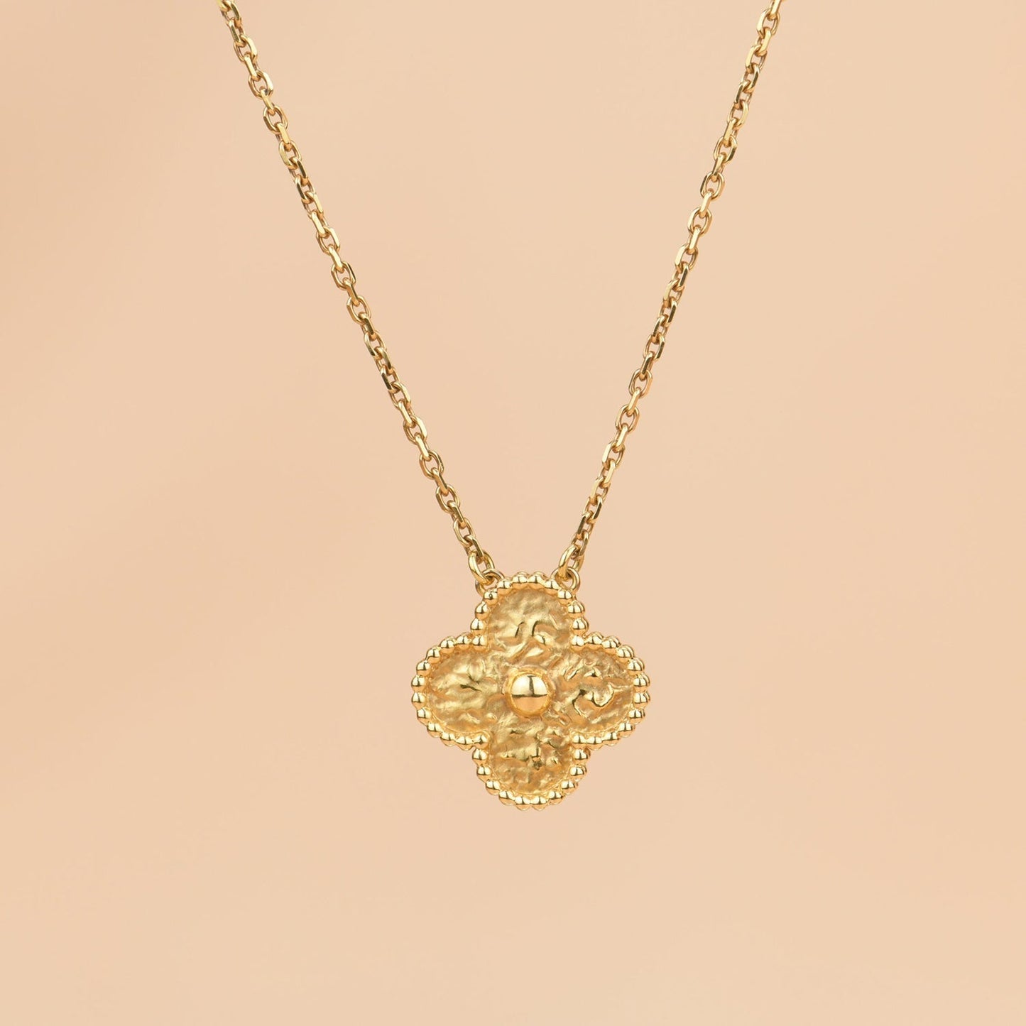 [Vellora Opalyn]CLOVER 15MM  BRONZING NECKLACE