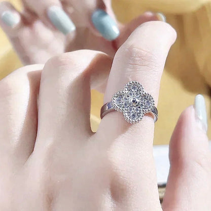 [Vellora Opalyn]CLOVER DIAMOND RING