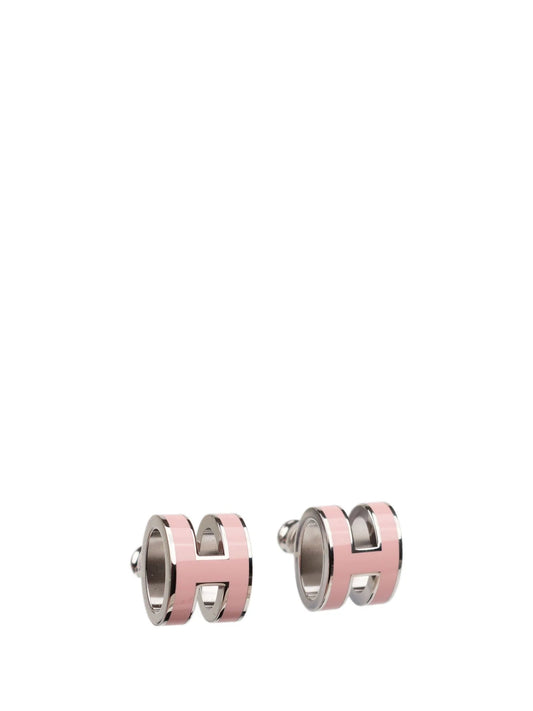 [Vellora Opalyn]MINI POP H SILVER EARRINGS PINK