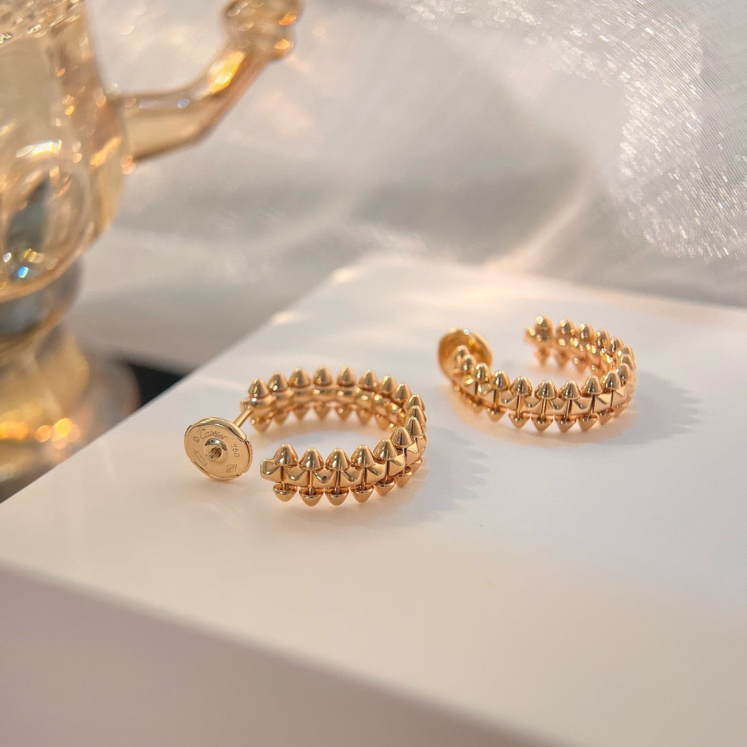 [Vellora Opalyn]CLASH SMALL HOOP EARRINGS