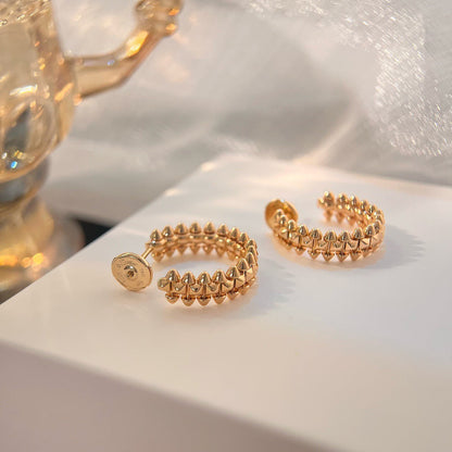 [Vellora Opalyn]CLASH SMALL HOOP EARRINGS