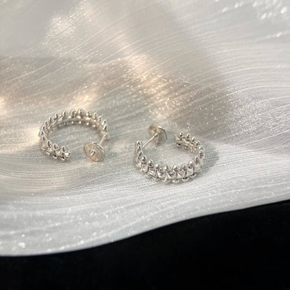 [Vellora Opalyn]CLASH SMALL HOOP EARRINGS