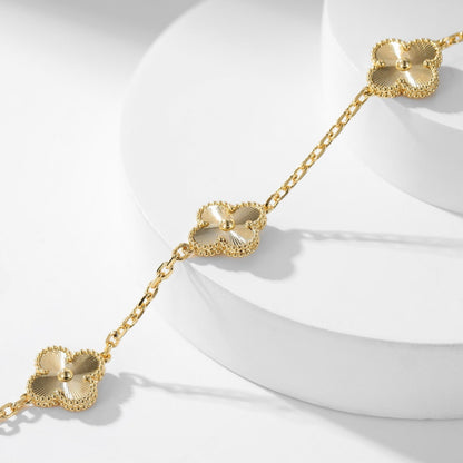 [Vellora Opalyn] CLOVER 10 MOTIFS LASER NECKLACE