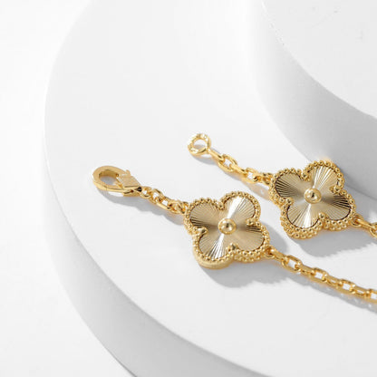 [Vellora Opalyn]CLOVER 10 MOTIFS LASER NECKLACE