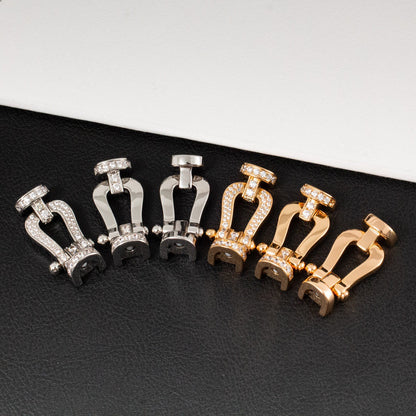 [Vellora Opalyn]FORCE LARGE HORSESHOE FULL DIAMOND BRACELET GOLD