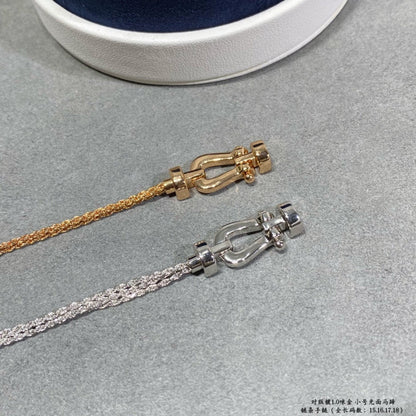 [Vellora Opalyn]FORCE SMALL HORSESHOE  DIAMOND CHAIN ROPE BRACELET