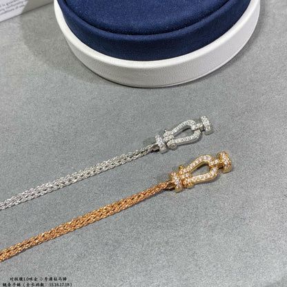 [Vellora Opalyn]FORCE SMALL HORSESHOE  DIAMOND CHAIN ROPE BRACELET