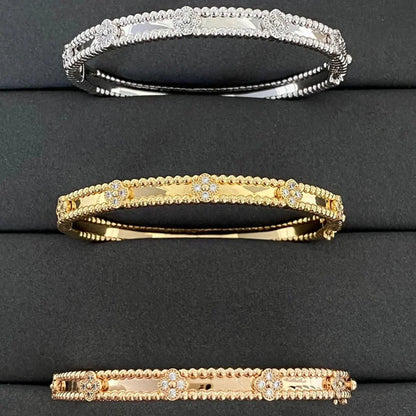 [Vellora Opalyn]CLOVER BRACELET 4MM DIAMONDS