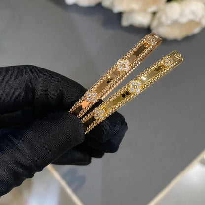 [Vellora Opalyn]CLOVER BRACELET 4MM DIAMONDS