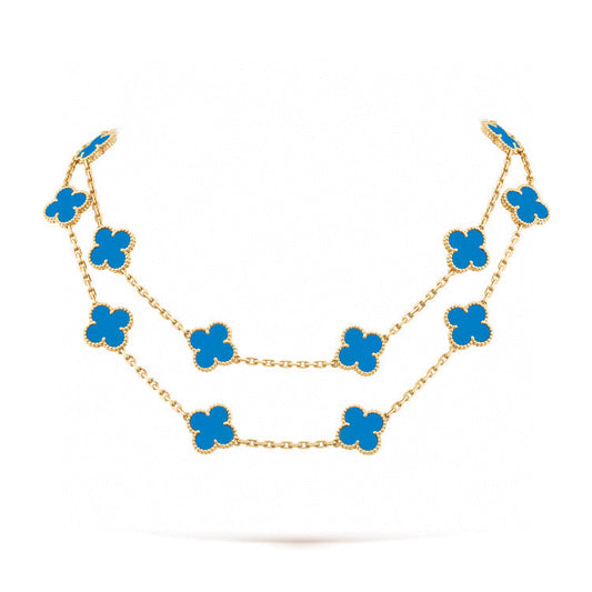 [Vellora Opalyn]CLOVER 20 MOTIFS TURQUOISE GOLD