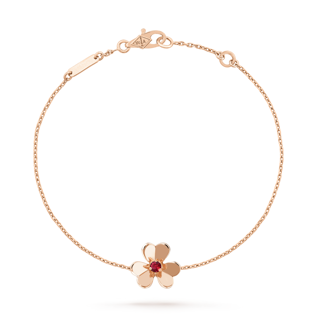 [Vellora Opalyn]FRIVOLE GOLD FLOWER PINK MALACHITE BRACELET