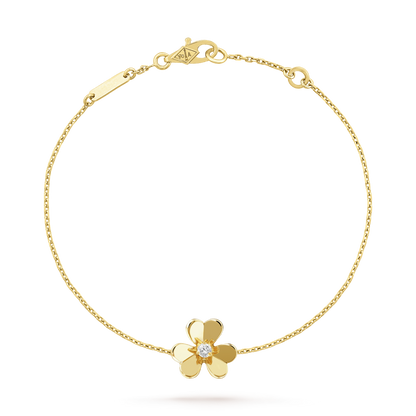 [Vellora Opalyn]FRIVOLE GOLD FLOWER PINK MALACHITE BRACELET