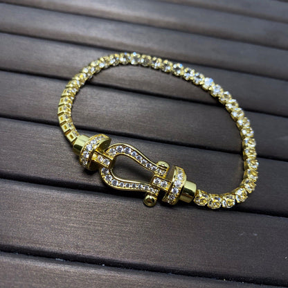 [Vellora Opalyn]FORCE  HORSESHOE  DIAMOND TENNIS BRACELET