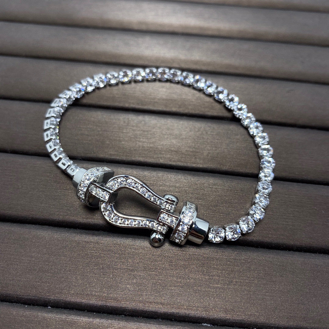 [Vellora Opalyn]FORCE  HORSESHOE  DIAMOND TENNIS BRACELET