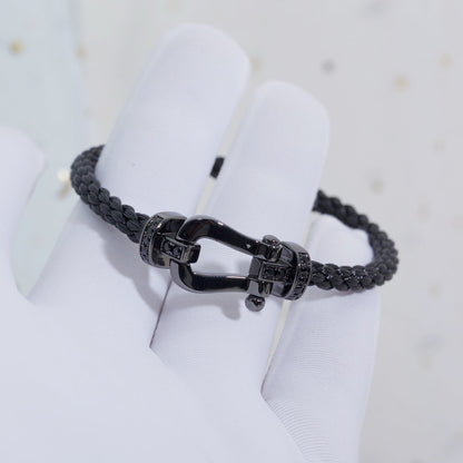 [Vellora Opalyn] FORCE LARGE SERIES HORSESHOE BLACK SAMURAI BRACELET