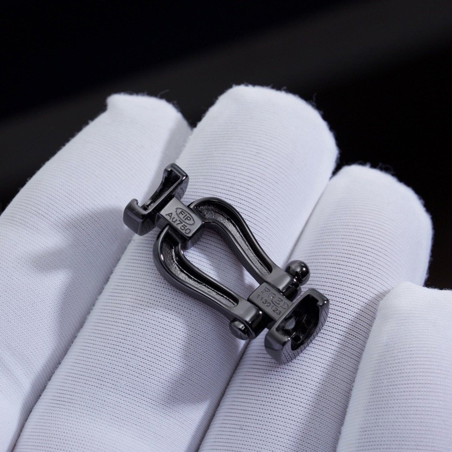 [Vellora Opalyn]FORCE LARGE SERIES HORSESHOE BLACK SAMURAI BRACELET