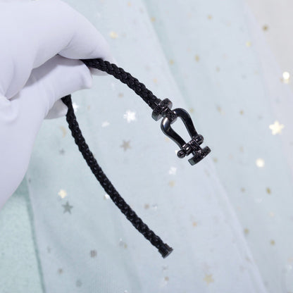 [Vellora Opalyn] FORCE LARGE SERIES HORSESHOE BLACK SAMURAI BRACELET