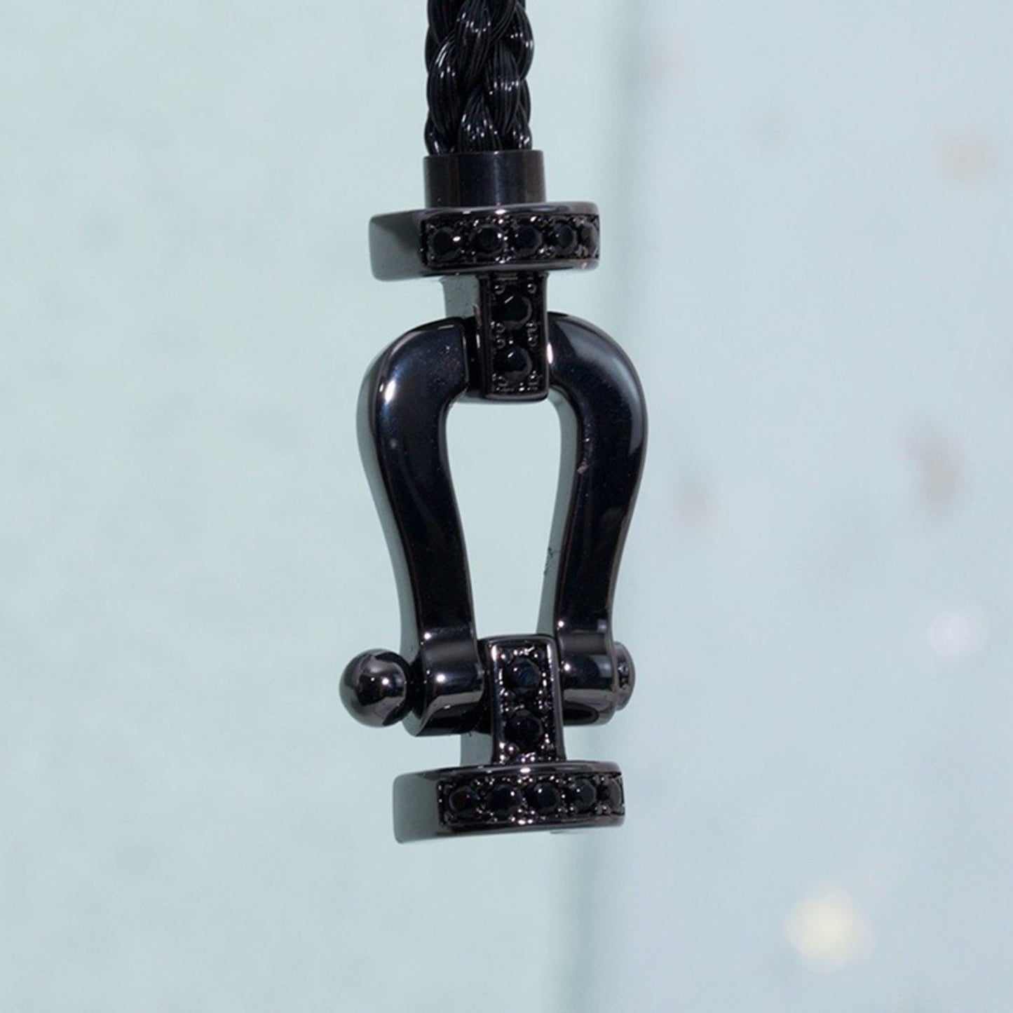 [Vellora Opalyn] FORCE LARGE SERIES HORSESHOE BLACK SAMURAI BRACELET