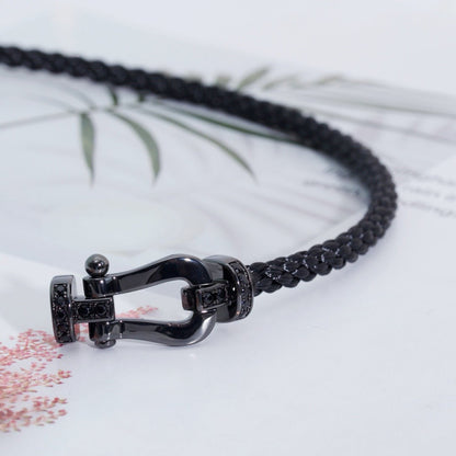 [Vellora Opalyn] FORCE LARGE SERIES HORSESHOE BLACK SAMURAI BRACELET