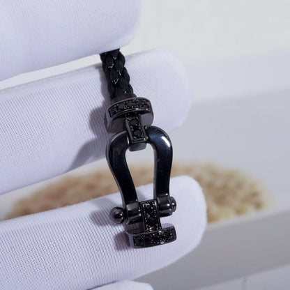 [Vellora Opalyn] FORCE LARGE SERIES HORSESHOE BLACK SAMURAI BRACELET