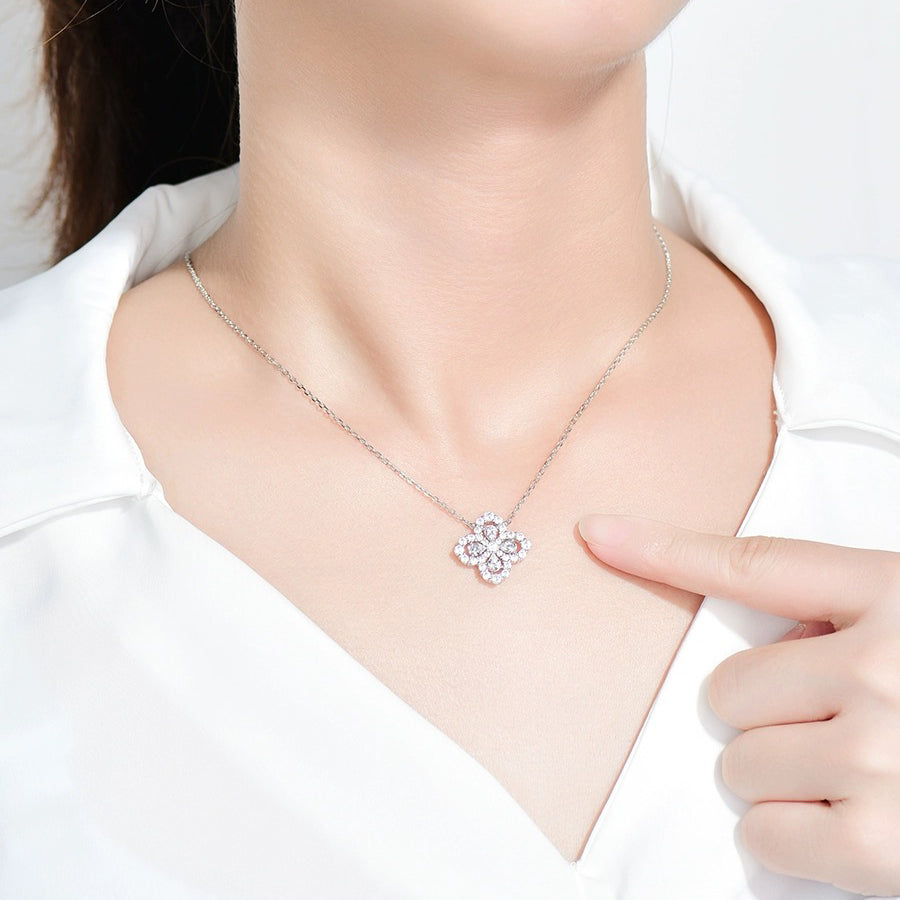 [Vellora Opalyn]LOOP NECKLACE FULL MOTIF DIAMOND 16MM MULTIPLE COLORS