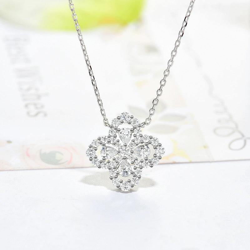 [Vellora Opalyn]LOOP NECKLACE FULL MOTIF DIAMOND 16MM MULTIPLE COLORS