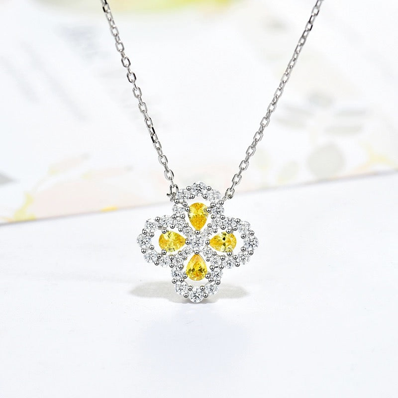 [Vellora Opalyn]LOOP NECKLACE FULL MOTIF DIAMOND 16MM MULTIPLE COLORS